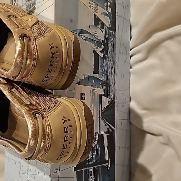Sperry Top-Sider angelfish rose gold metal 5.5 boat shoes - Picture 5 of 8